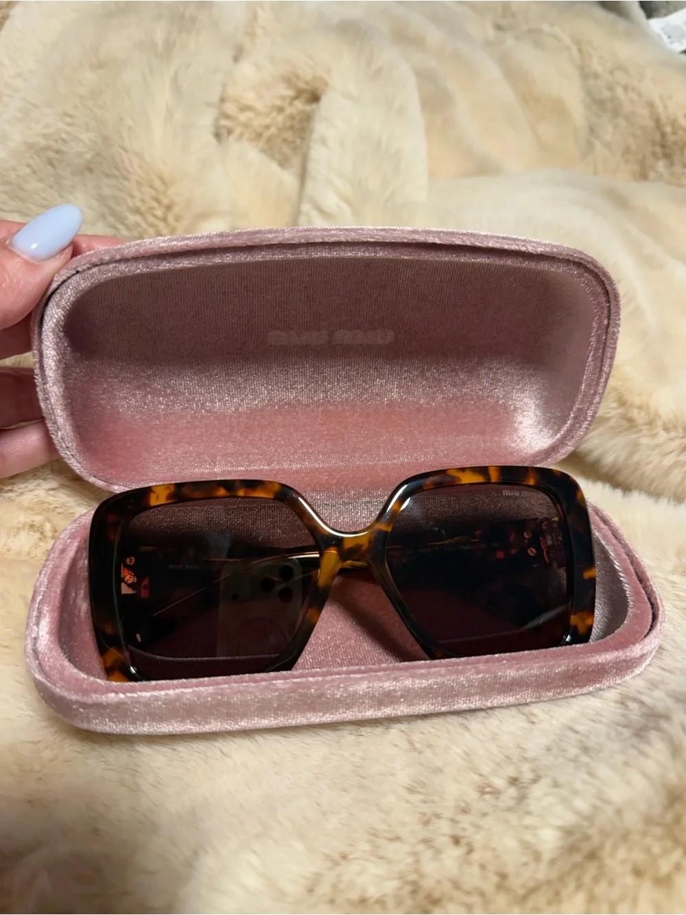 Miu Miu Tortoiseshell Sunglasses with Brown Lenses